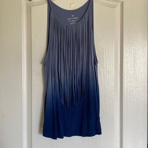 American Eagle Fringe Ombré Tank